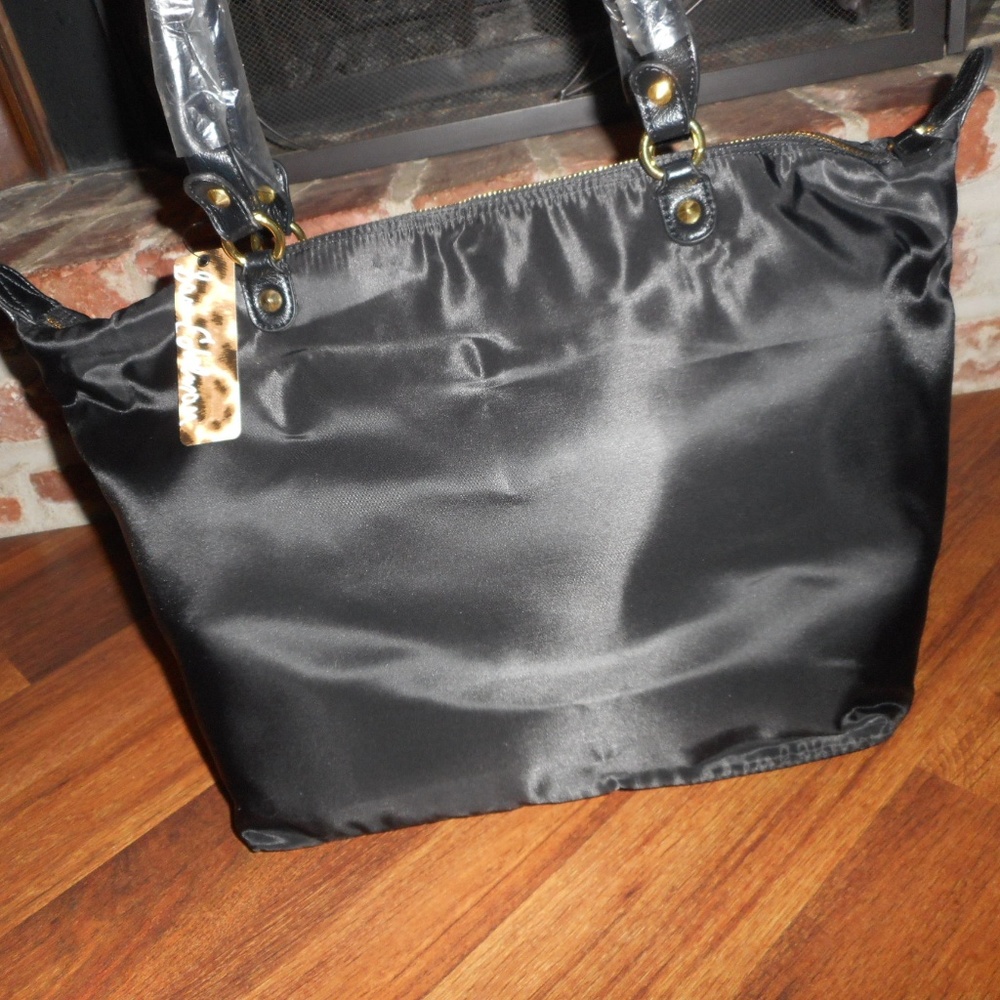 NWT Sam Edelman black nylon studded tote - Picture 6 of 8